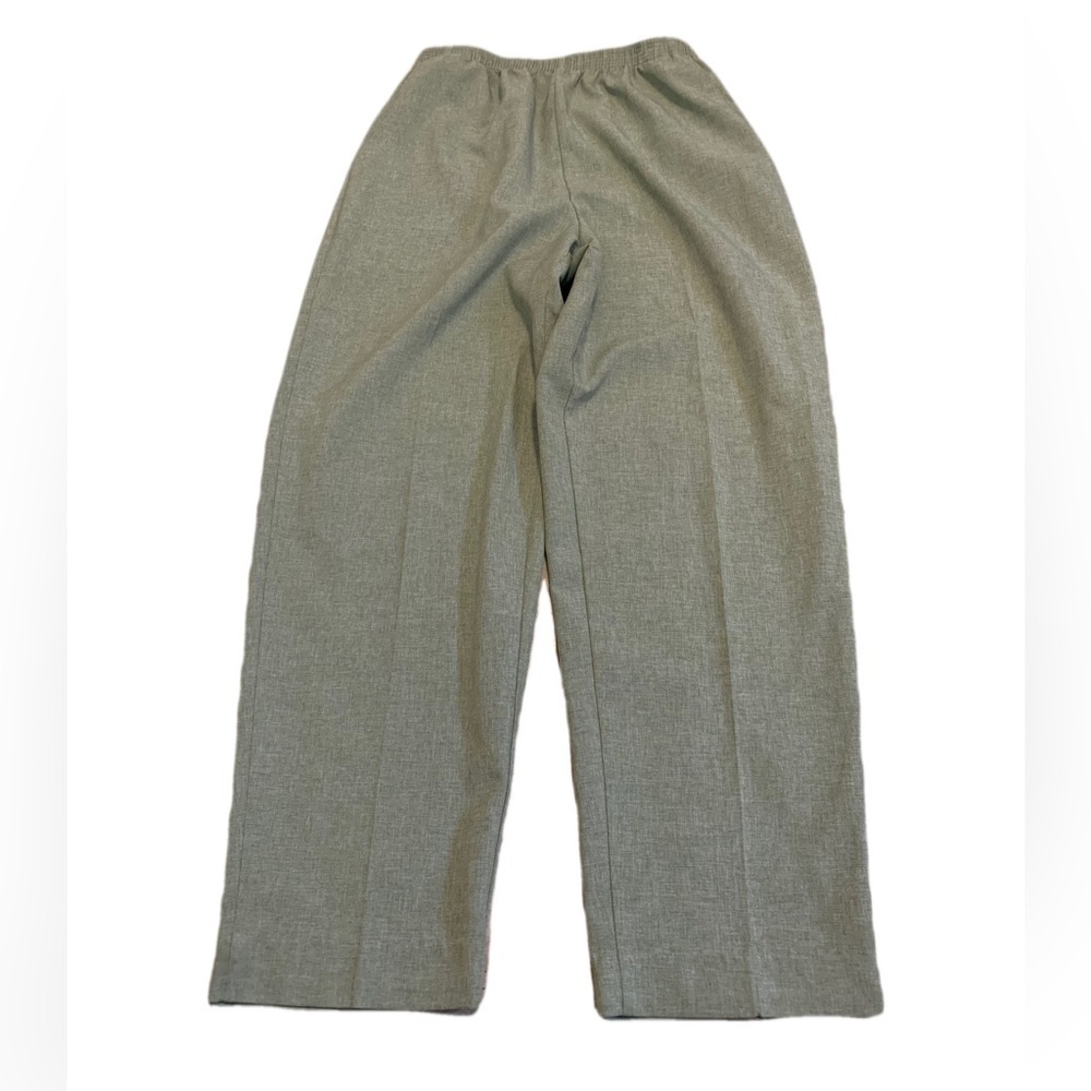 Vintage Tradition Wide Leg Trouser Pants | Size 14 | Sage Green | Elastic Waist
